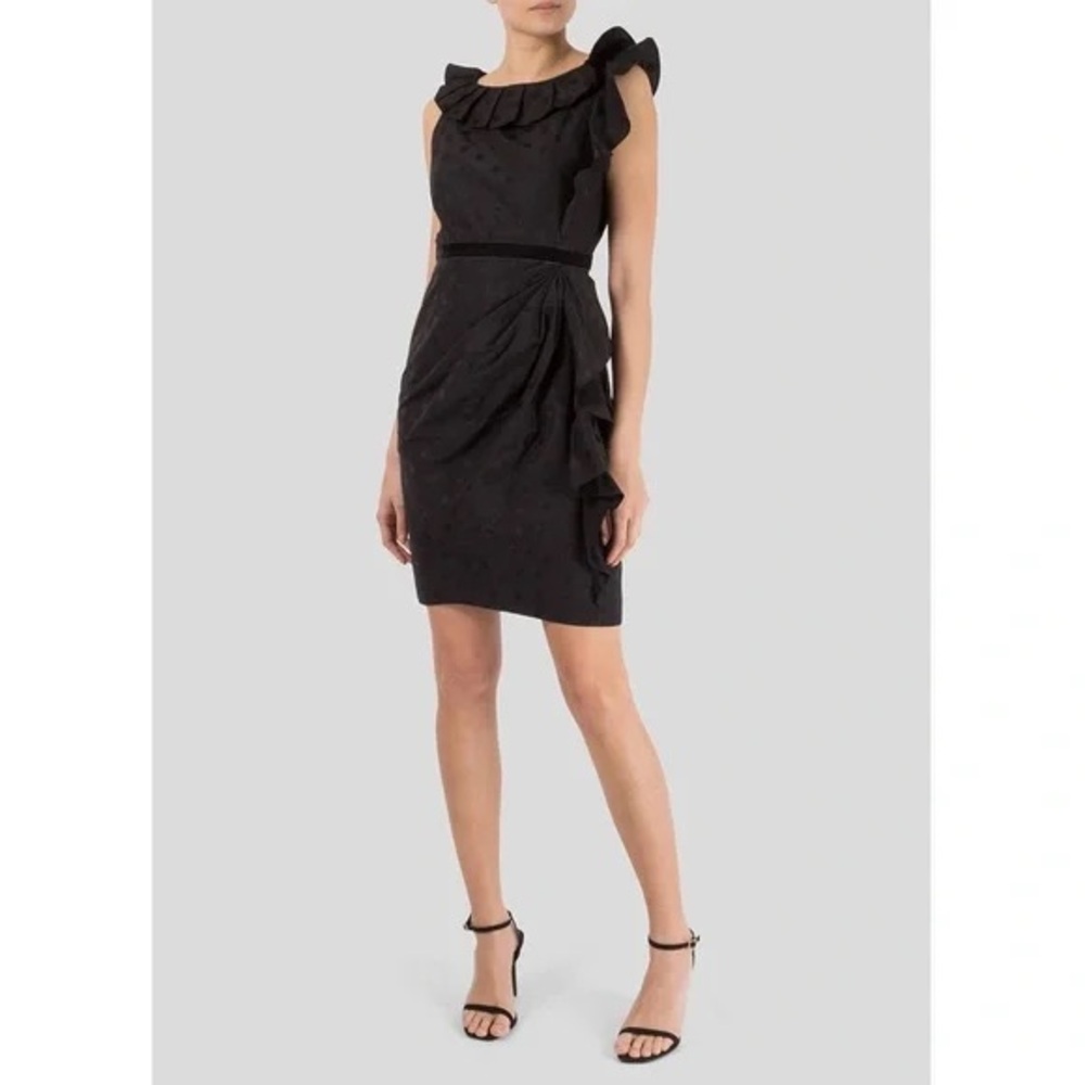 Marc by Marc Jacob black ruffle cocktail dress